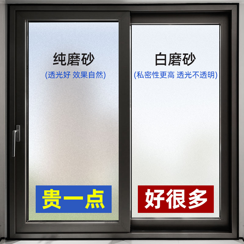 玻璃窗防窥膜透光不透人磨砂窗户贴纸浴室卫生间防走光窗帘贴膜