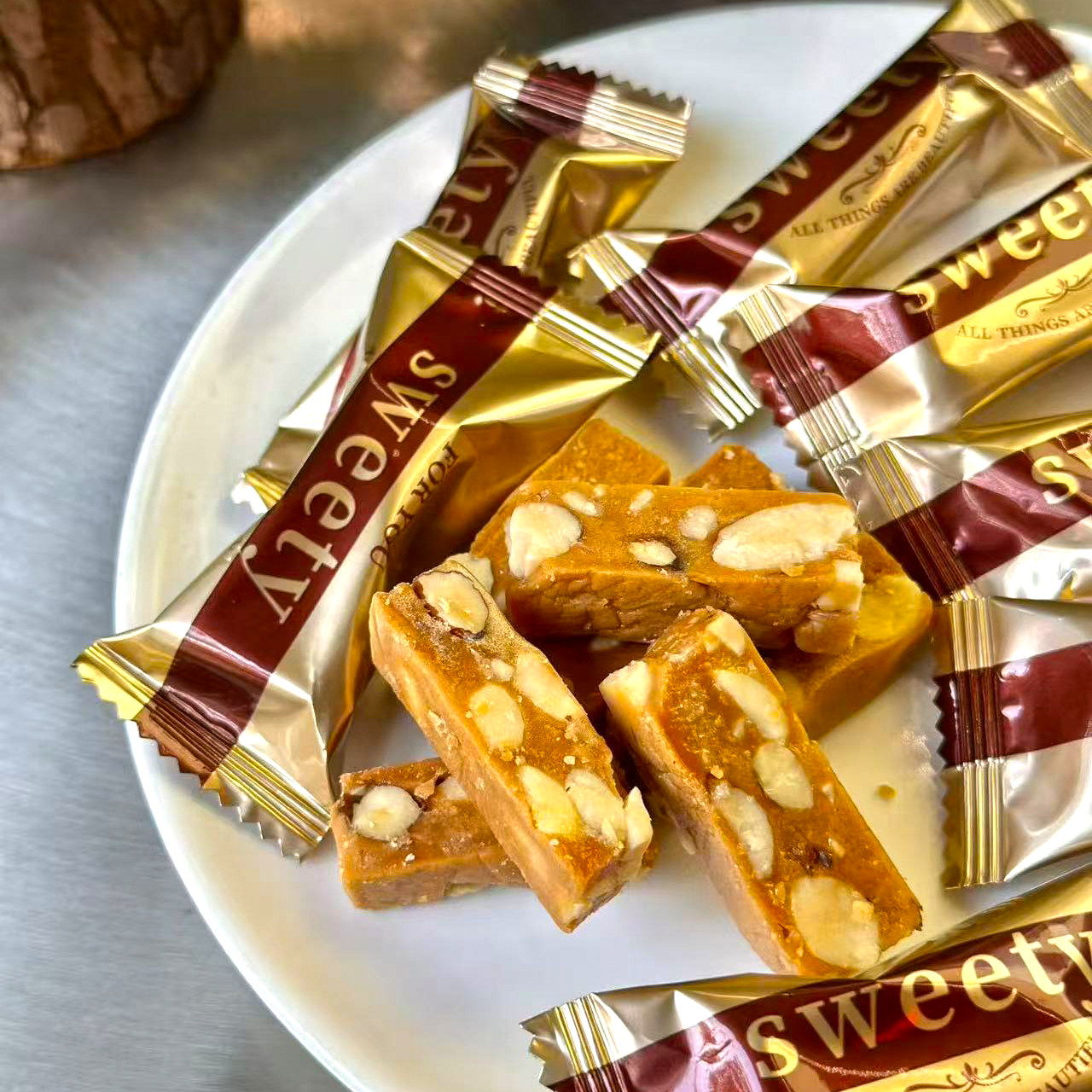 toffee焦糖海盐玫瑰杏仁巴旦木夹心太妃糖结婚高颜值伴手礼品喜糖,零食/坚果/特产,焦糖/太妃糖,淘宝优惠券,粉丝福利购,淘宝优惠卷