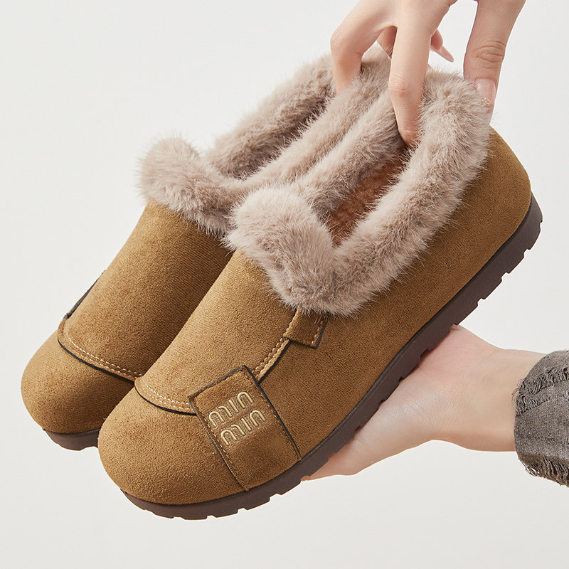 2025冬季新款棉鞋女软底软面加绒保暖雪地靴妈妈鞋一脚蹬舒适布鞋,女鞋,棉鞋,淘宝优惠券,粉丝福利购,淘宝优惠卷