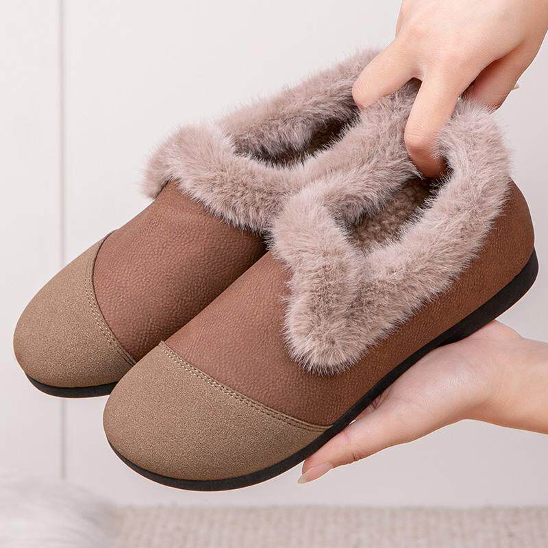 棉鞋女冬季加绒豆豆鞋女棉靴