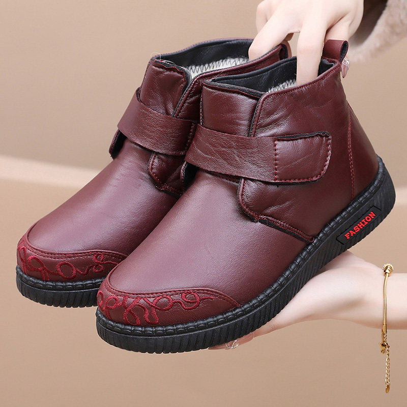 冬季妈妈鞋防水防滑一脚蹬加绒加厚保暖软底妈妈鞋中老年雪地靴女,女鞋,时尚雪地靴,淘宝优惠券,粉丝福利购,淘宝优惠卷