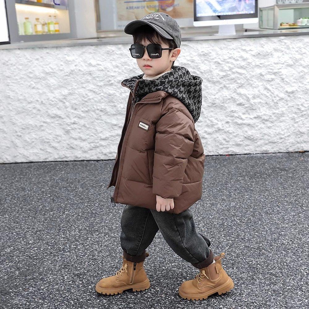 韩国男童羽绒服冬季25新款痞帅秋冬装儿童白鸭绒男孩宝宝炸街外套