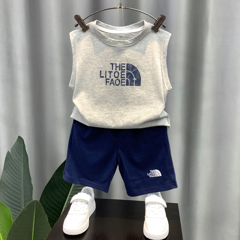 韩国儿童夏装套装2025新款酷帅男童夏季衣服潮韩系夏款宝宝两件套