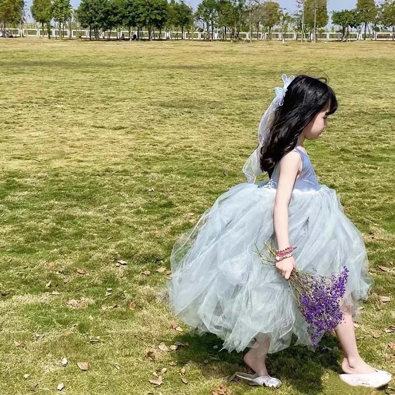 GPjeye童装女童连衣裙2025新款夏季女宝宝走秀公主裙度假背心裙子
