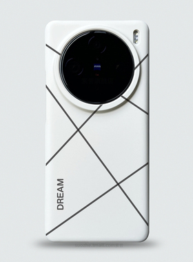适用于vivox200pro手机壳新款x100s男女小众极简文艺个性几何线条x100ultra梦想英文x90白色半包超薄磨砂硬套