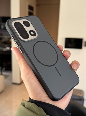 索哲适用于一加15手机壳全包超薄亲肤手感保护套强磁吸1+15简约高级感深灰色耐脏防摔一加15独立金属按键纯色