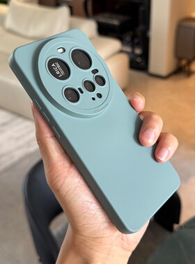 索哲适用于小米15ultra手机壳镜头全包防摔软tpu保护套14ultra小众蓝灰色亲肤手感mi13u超薄磨砂12纯色防指纹