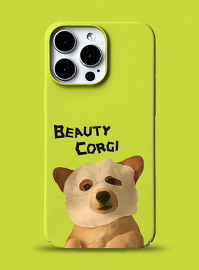 适用于苹果16promax手机壳新品15plus男女款小众趣味搞怪个性创意ins网红狗狗iPhone14全包防摔13黄绿色超薄2