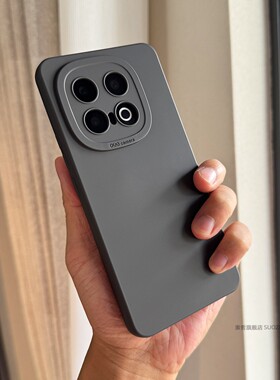 索哲适用于iqoo13手机壳镜头全包iQOO12小众简约高级感深灰色软保护套Neo10pro+纯色肤感磨砂9防指纹z10turbo