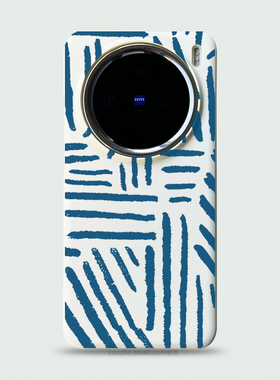 适用于 于vivox200pro手机保护壳VIVO新款x200个性创意不规则线 线条涂鸦Promini白色半包超薄磨砂硬保护套x1