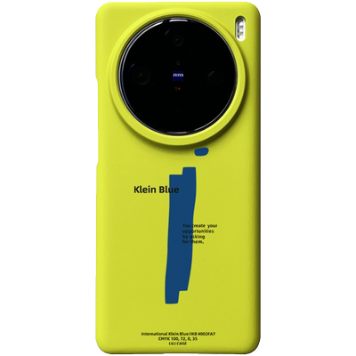 克莱因蓝适用于vivox200pro手机壳x100ultra小众极简个性创意色块英文x100s高级感白色半包超薄x90镜头不包套