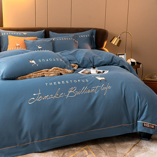 高端轻奢风纯棉磨毛四件套全棉4