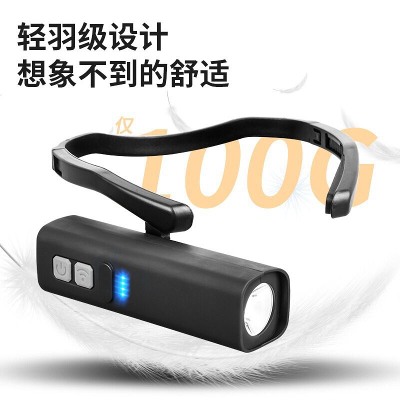 户外挂耳式感应头灯强光照明感应远射登山夜钓鱼充电手电筒长续航