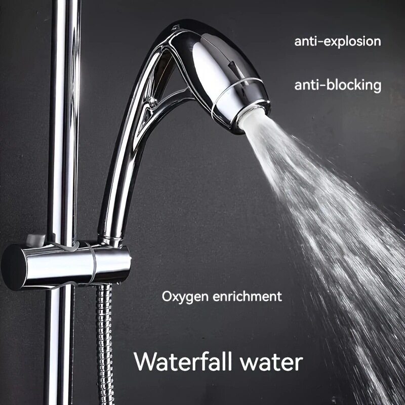 空气能沁氧手持淋浴花洒粗孔防堵涡轮高压喷头淋浴家用洗澡莲蓬头