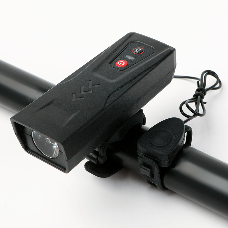 自行车山地车usb充电二合一喇叭前灯500毫安多功能骑行装备