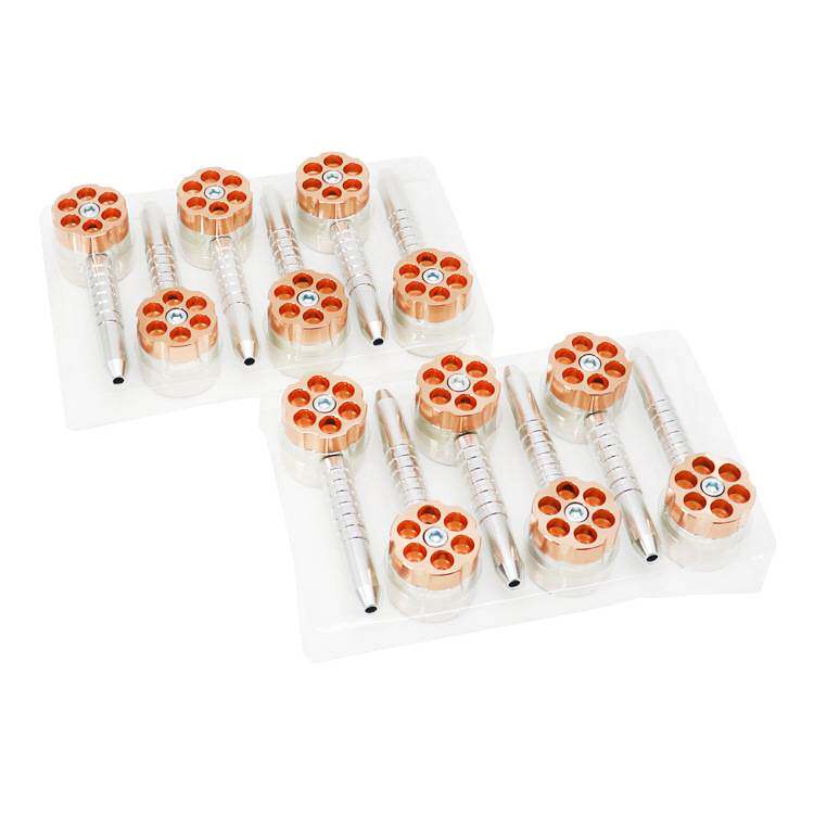 新款113mm六孔子弹左轮手枪烟斗可拆卸弯式烟嘴烟斗pipe小烟具