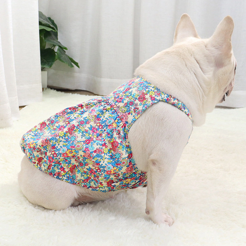 法斗衣服薄款春夏裙子南瓜裙吊带裙狗狗衣服斗牛犬巴哥犬棉
