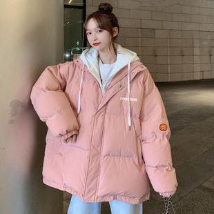 宽松假两件外套加厚 2023年新款 韩版 学生棉袄潮 棉衣棉服女冬季 时尚