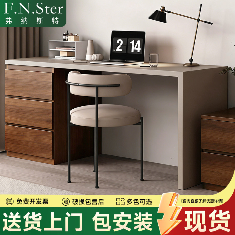 实木书桌简易办公室桌老板办公桌学习写字桌家用卧室台式电脑桌子