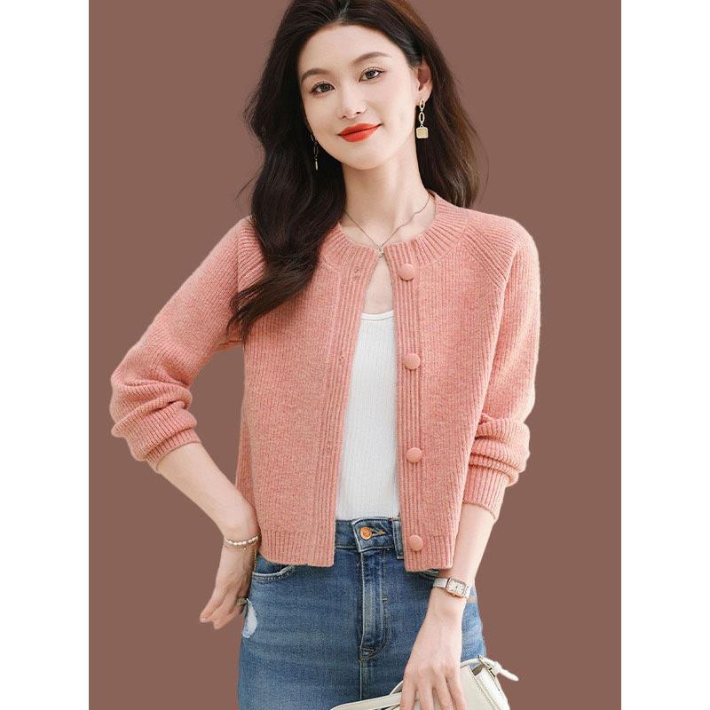 ROUMIKL采购产品新的春季和秋季高腰小上衣与针织针织品和裙子，