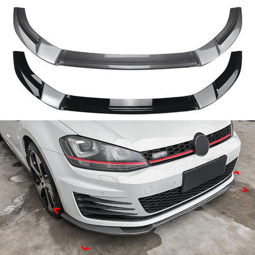 适用大众高尔夫7 高7 Golf MK7 GTI R Rline前杠前铲前唇外饰改装