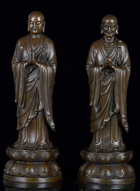 知柿黄铜摆件中式佛台