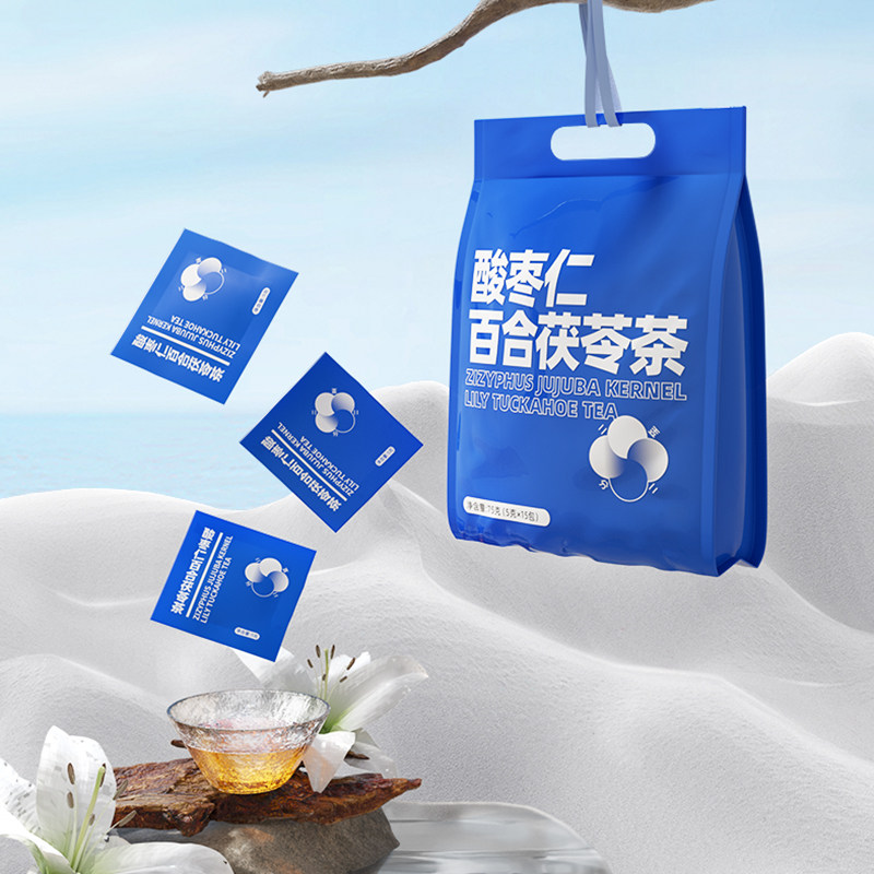 珍朴坊中式养生冲饮酸枣仁茶百合茯苓茶晚安茶红枣莲子茶独立包装
