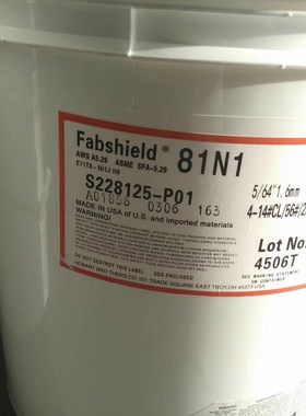 美国郝伯特Fabshield 81N1焊丝E71T8-Ni1J药芯焊丝原装正品