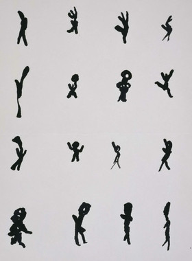YC454【法国】米修Henri Michaux 抽象绘画作品油画素材高清图片