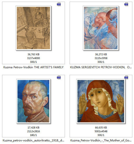 YC763【俄罗斯】彼得罗夫·沃德金Kuzma Petrov-Vodkin绘画图库