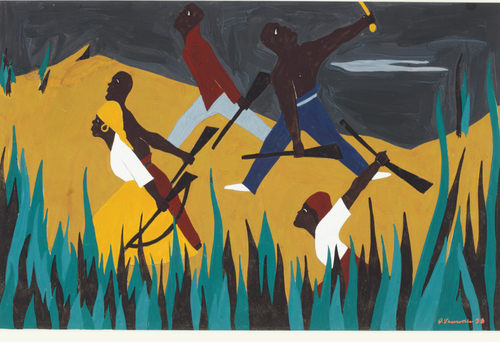 YC452【美国】雅各布·劳伦斯（Jacob Lawrence）绘画装饰图库