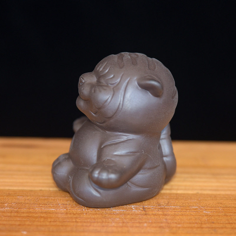 紫砂茶宠摆件招财小老虎