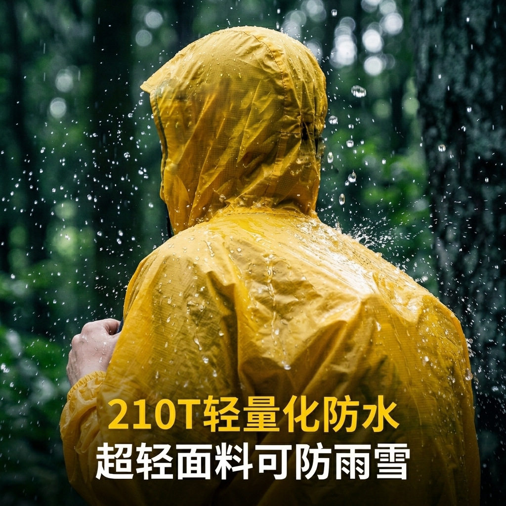 户外登山雨衣15D涂硅210T