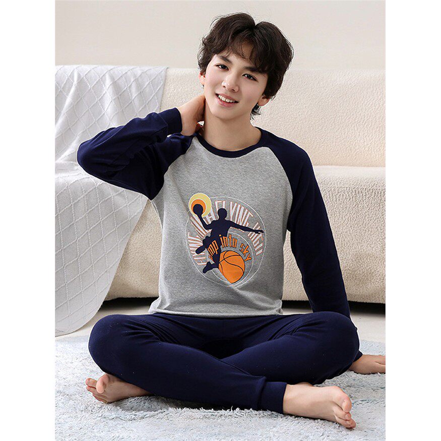 青少年秋衣秋裤纯棉男童