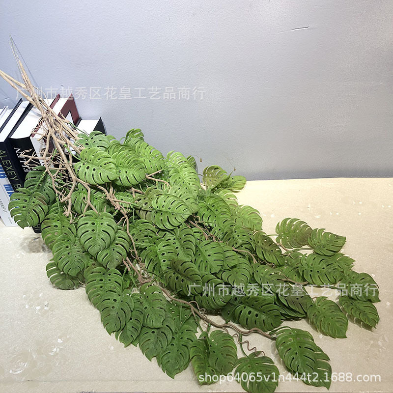 仿真壁挂龟背叶绿色装饰