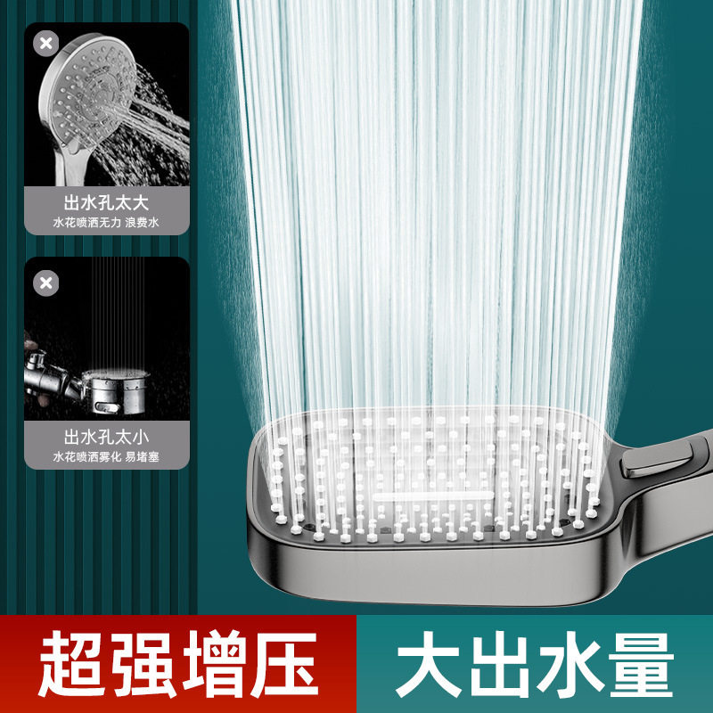 方形增压花洒喷头家用大