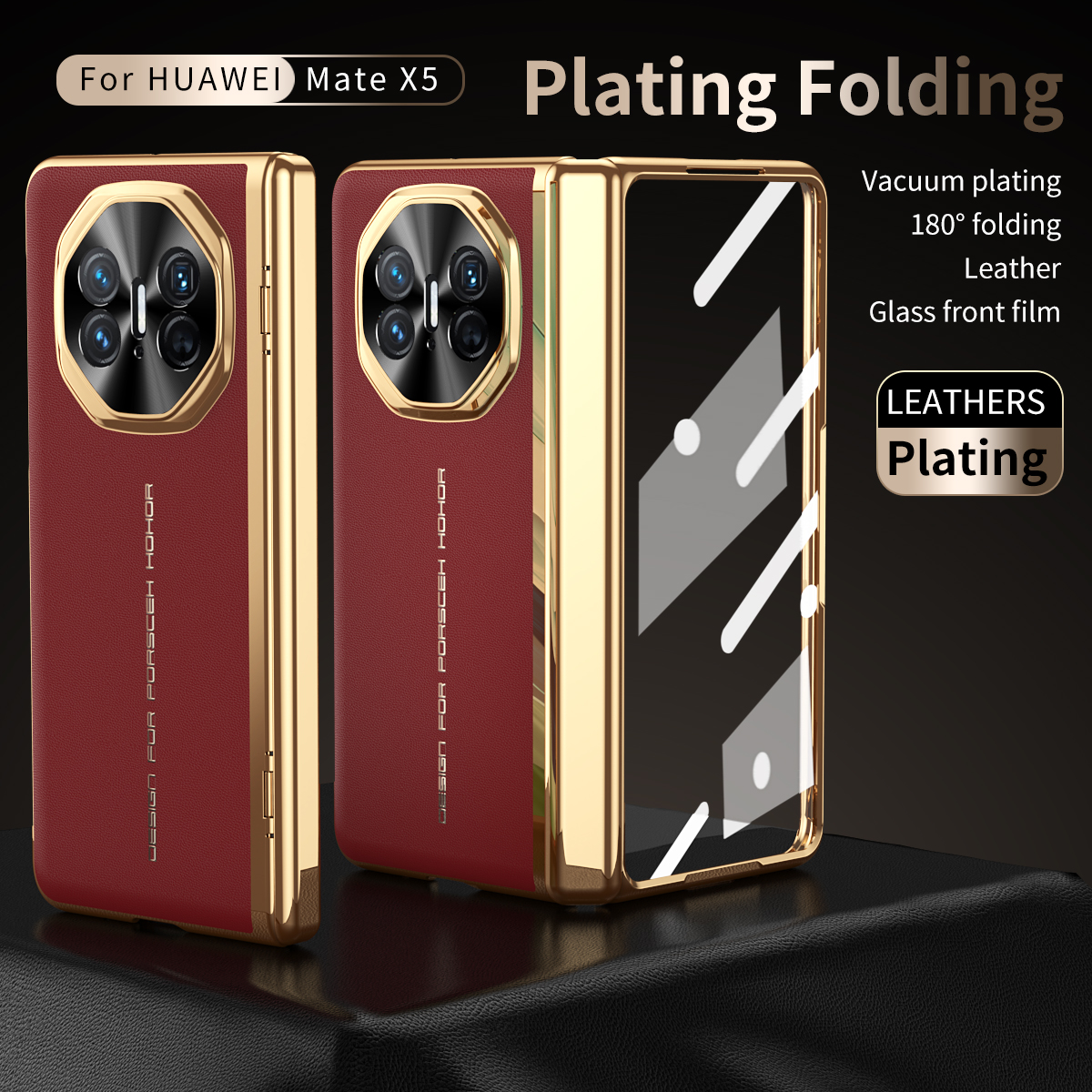 适用于华为matex5手机壳新款秒变XT非凡大师 x5典藏版折叠屏matex3新款超薄真皮保护套镜头全包防摔高级外壳
