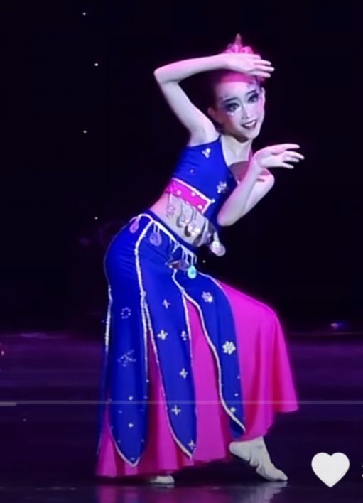 小舞蹈家月之花语演出服装女童表演傣族舞考级服民族舞独舞比赛