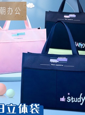 a3美术收纳袋手提袋防水学生画稿美术包儿童补习包文件袋拉链式画板画纸A3画画美术袋8K素描画作品袋图纸画袋