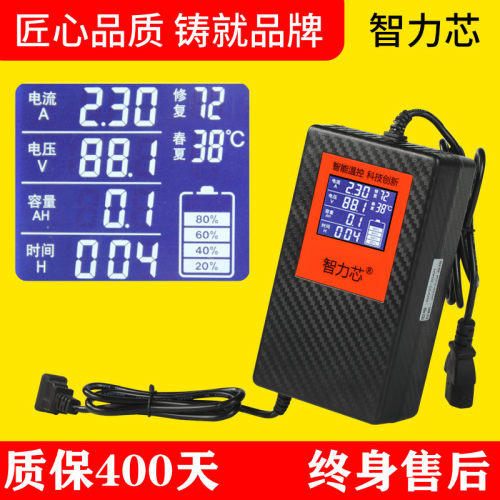 铅酸电池自动断 电动车充电器48V60V72V20ah爱玛雅迪电瓶通用三轮