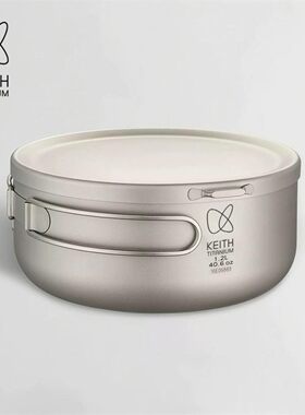 keith铠斯纯钛饭盒金属泡面碗