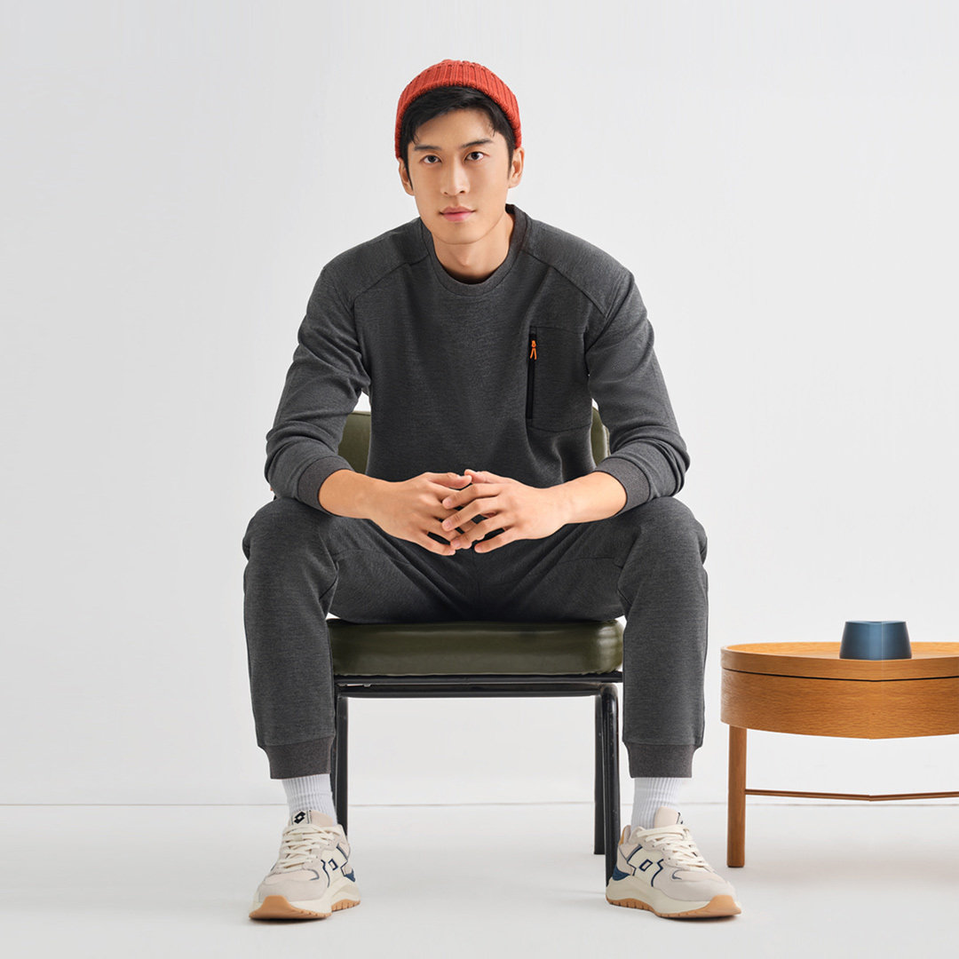 SKAH男装秋季长袖卫衣套装青年休闲运动套装深灰色无龄感极简风,男装,休闲运动套装,淘宝优惠券,粉丝福利购,淘宝优惠卷