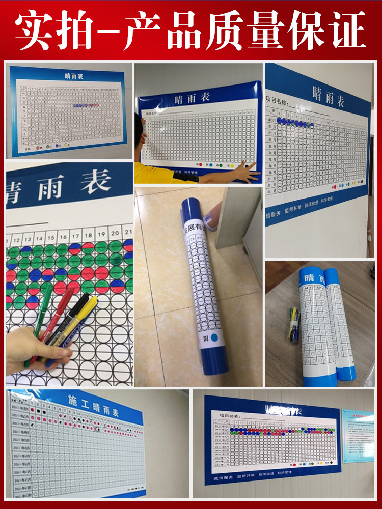 건설현장 건설 기압계 8인의 직무 표지판 5개와 사진 1개 건설 날씨 스티커 문명화된 건설 표지판