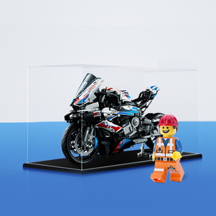 一体式亚克力展示盒适用乐高42130宝马M1000RR摩托车透明防尘罩子