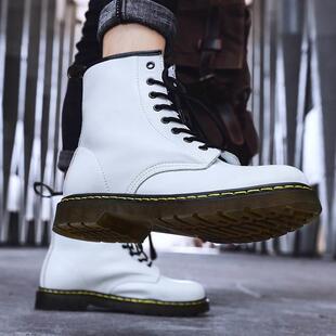 Martin Boots Mens Shoes Winter Leather Chelsea for men Black