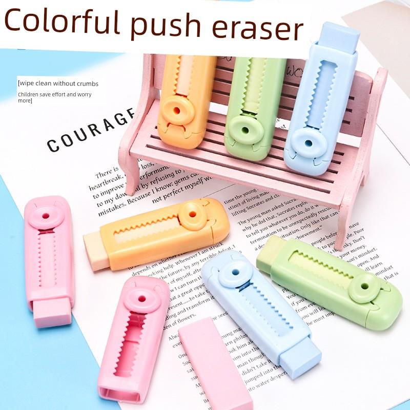 rubber pen student pencil eraser sliding推拉橡皮擦