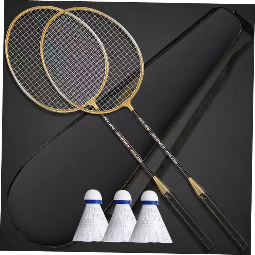 Set of 2 badminton rackets羽毛球拍2只装 成人合金分体娱乐练习