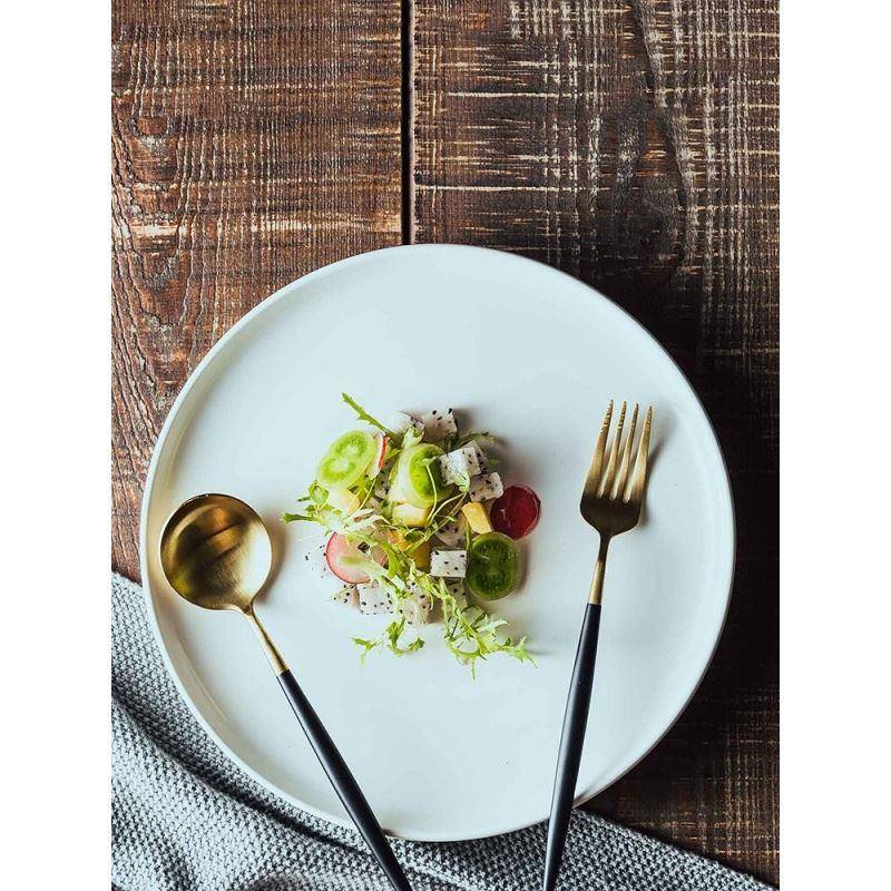 Dinner Plates ceramic steak plate web Porcelain盘 Ware White