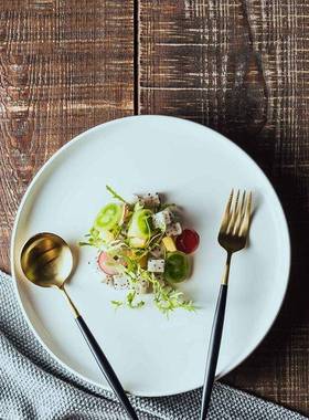 Dinner Plates ceramic steak plate web Porcelain盘 Ware White