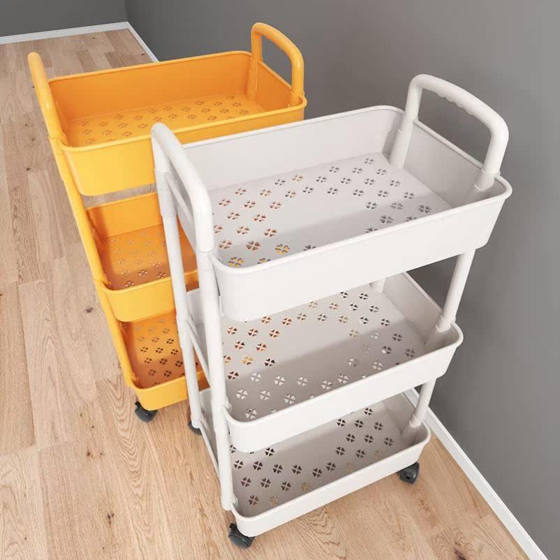 Kitchen storage rack bathroom Shelf Trolley iron shelves